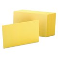 Oxford Index Cards, Plain, 4x6", Canary, PK100 7420-CAN